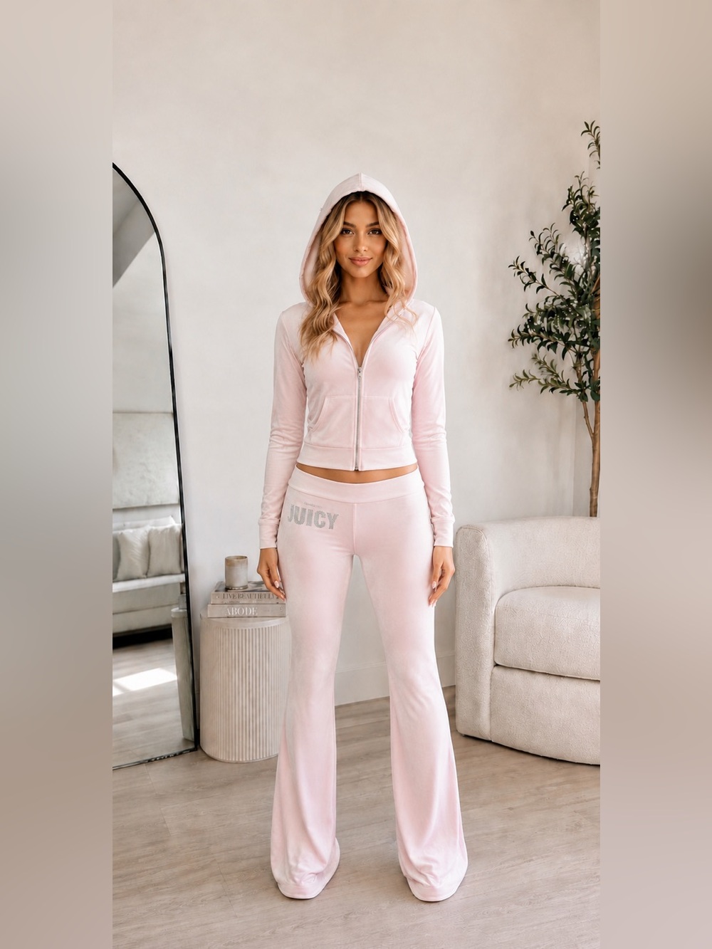M Juicy Couture Ribbed Jersey and pants in Peach SUPER CUTE - Picture 9 of 9